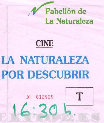 Entrada cine pabellón de la Naturaleza