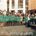 Pabellón de Puerto Rico - Grupo de ujieres del pabellón (Ventana al Mundo) y miembros de la administración, durante la filmación del documental 