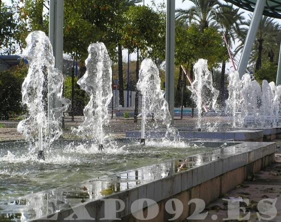 Fuentes en la Av. Marie Curie