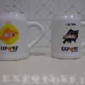 2 Tazas de Skol con la expo92 que tengo, mi padre fue a sevilla.